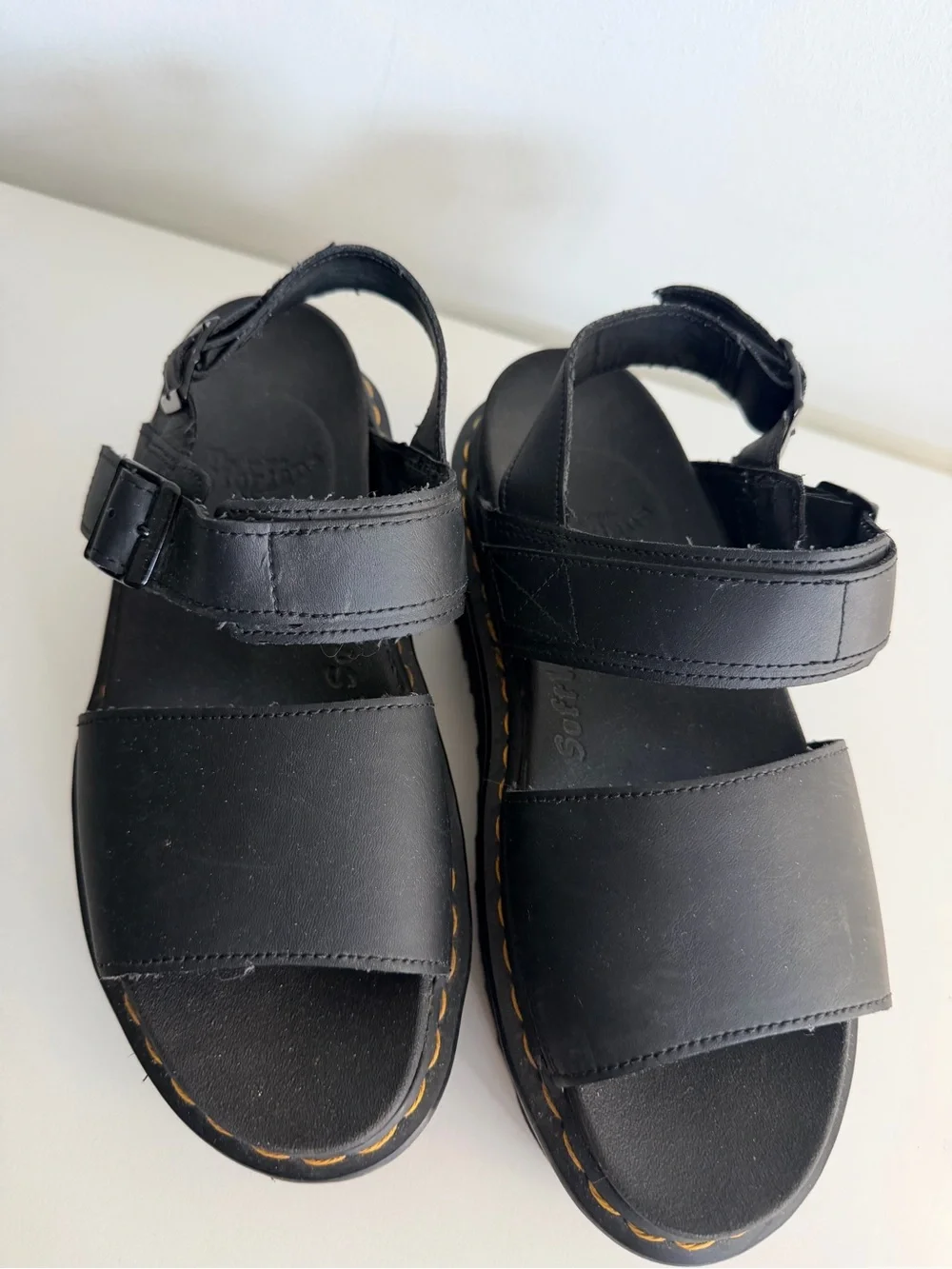 Dr Martens Black Platform Strappy Sandals - Women's